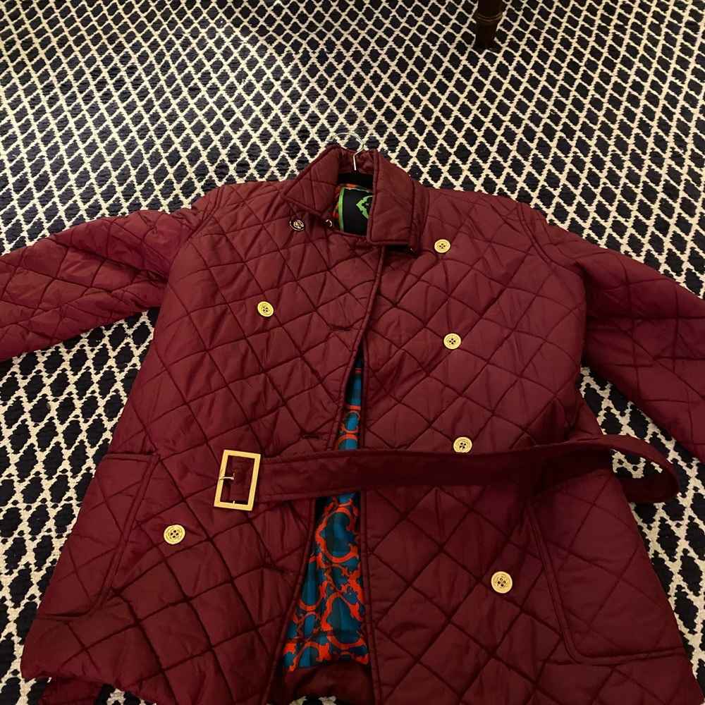 Maroon Quilted Jacket - Mint Condition! - image 5